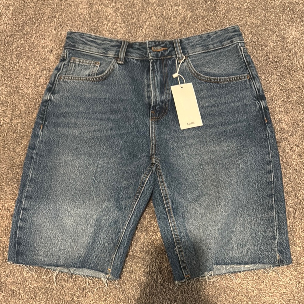 MANGO Bermuda denim shorts